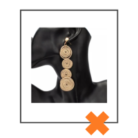 Druppelvormige gouddraad cirkels oorbellen 